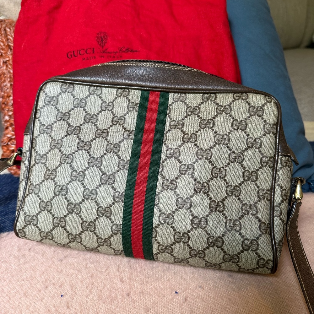Gucci Vintage Sherry Line Canvas Brown crossbody/shoulder bag - Picture 7 of 14